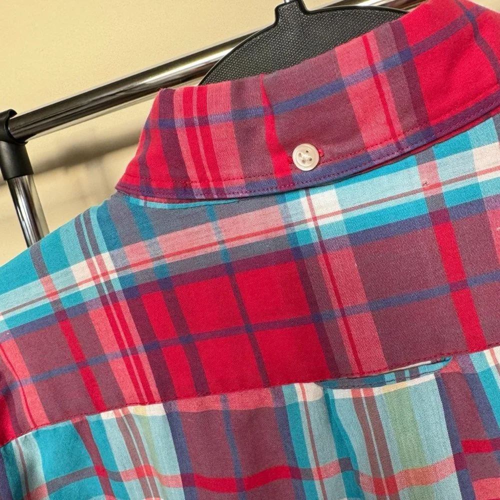 Alan Flusser Plaid Dress Shirt‎ Vintage - Old Label!